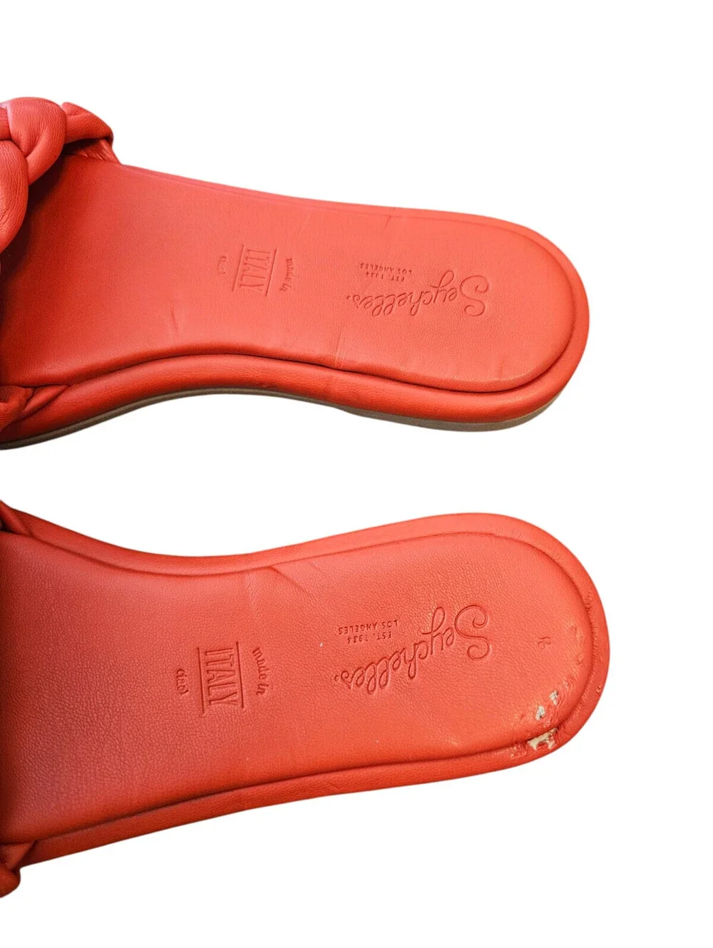 Seychelles Womens Bellissima Pink Puffy Woven Slip On Slide Sandals 9 Orange - Picture 3 of 6